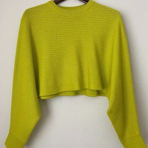 Aritzia Wilfred Free Cropped Neon Sweater